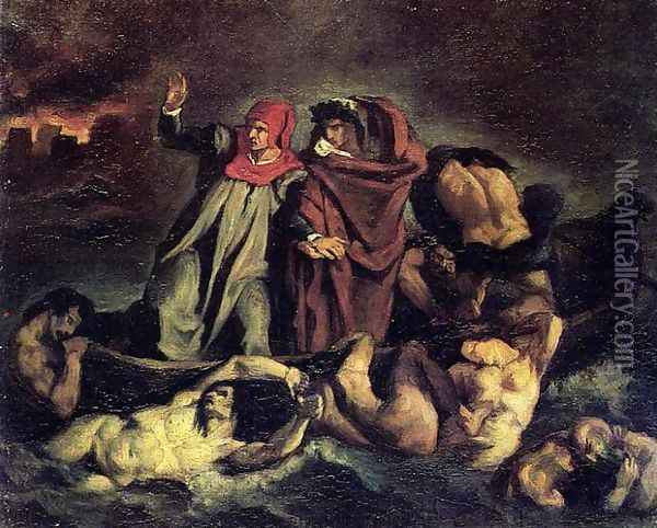 The Barque of Dante (after Delacroix) Oil Painting - Edouard Manet