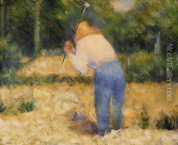 The Stone Breaker Oil Painting - Georges Seurat
