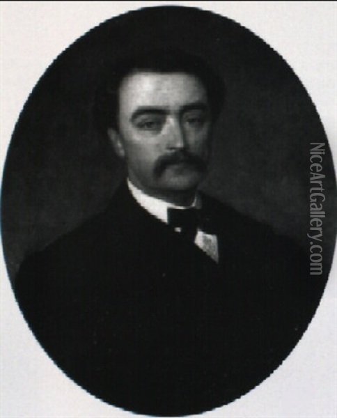Portrait Of John Wilkes Booth Oil Painting - Emanuel Leutze