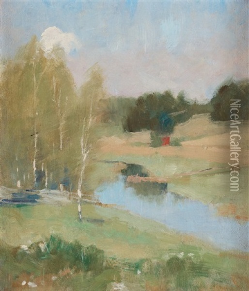 Landskap Fran Raseborg (landscape From Raseborg) Oil Painting - Helene Sofia Schjerfbeck