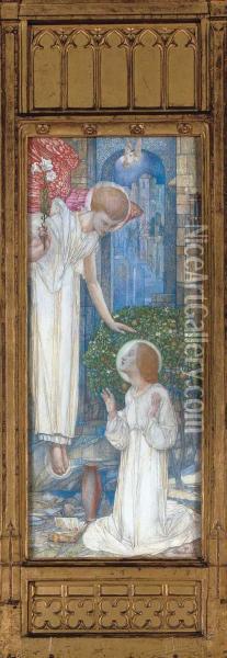 The Annunciation Oil Painting - Edward Reginald Frampton