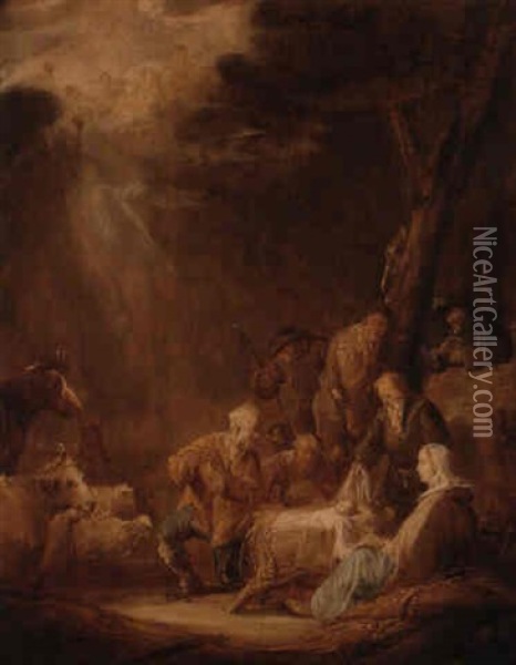 La Adoracion De Los Pastores Oil Painting - Benjamin Gerritsz Cuyp