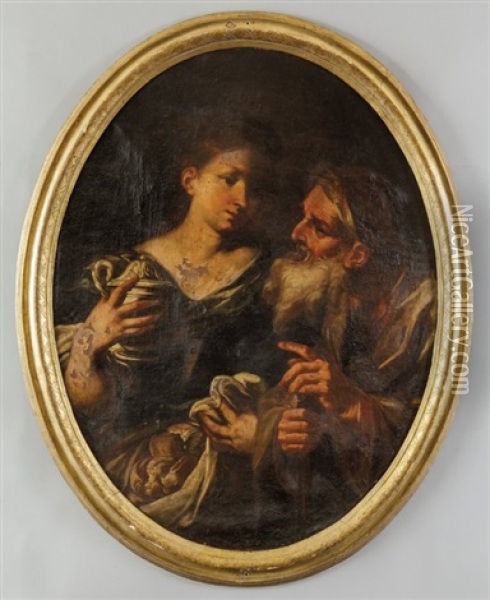 Allegoria Della Virtu Oil Painting - Antonio Molinari