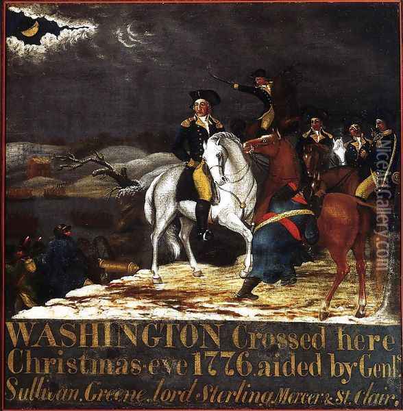 Washington at the Deleware Oil Painting - Edward Hicks