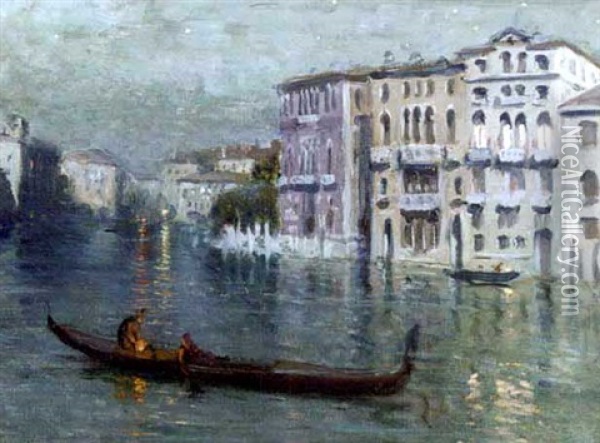Venise Oil Painting - Leonce J. V. de Joncieres