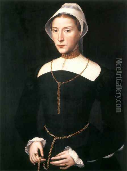 Portrait of a Lady Oil Painting - Willem Adriaensz Key