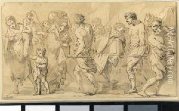 The Dispersion Of The Dacians Oil Painting - Michel-Francois Dandre-Bardon
