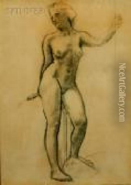 Female Nude Study Oil Painting - John Singer Sargent