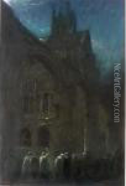 The Ghosts Of The Past Oil Painting - Albert Goodwin