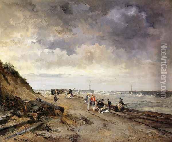Boulogne-sur-mar Oil Painting - Alexandre-Rene Vernon