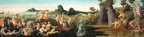 Procession of Thetis Oil Painting - Bartolomeo Di Giovanni
