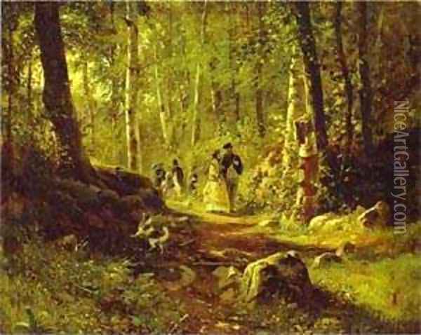 A Walk In The Forest 1869 Oil Painting - Ivan Shishkin