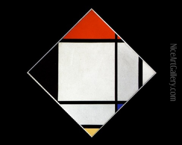 Tableau Losangique Ii Oil Painting - Piet Mondrian