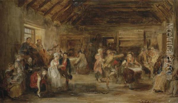 The Penny Wedding, A Sketch Oil Painting - Sir David Wilkie