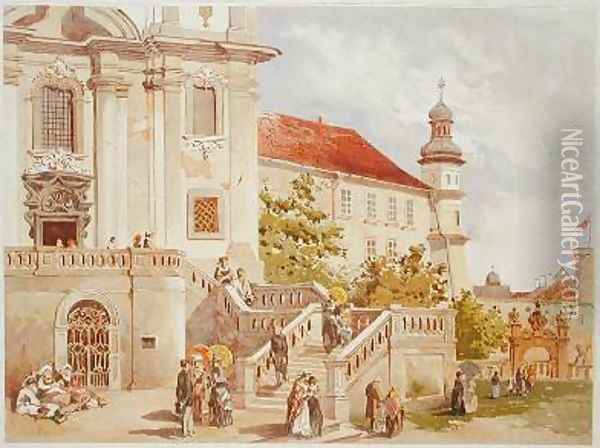 Church of SS Michael and Paulin Krakow Oil Painting - Juliusza & Tondosa, Stanislawa Kossaka