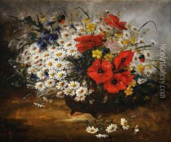 Bouquet Sauvage Oil Painting - Alfred Renaudin