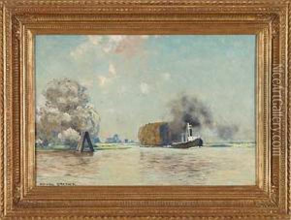 Heukahn Auf Der Havel Oil Painting - Eugen Felix Prosper Bracht