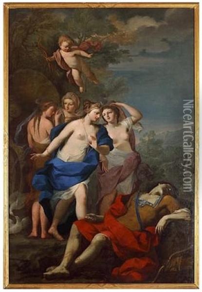 Venus And Adonis Oil Painting - Vincenzo Meucci