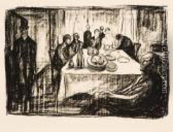 Bohemens Bryllup Oil Painting - Edvard Munch