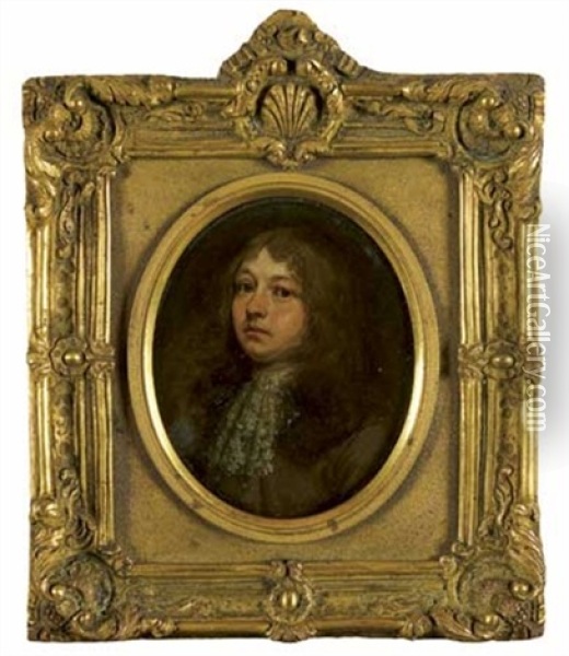 Portrait D'homme A La Lavalliere Brodee Oil Painting - Gonzales Coques