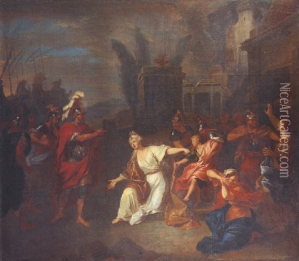 Scene De L'histoire Antique Oil Painting - Charles-Antoine Coypel
