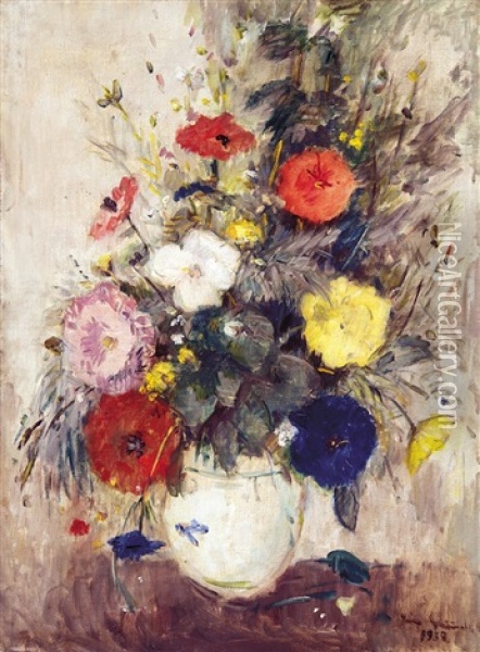 Flower Still-life Oil Painting - Bela Ivanyi Gruenwald