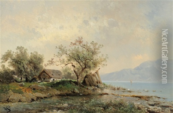 Dorf In Mecklenburg Oil Painting - Carl Haunold