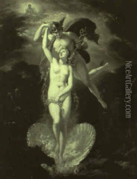 Venus Et Mercure Oil Painting - Pierre Nolasque Bergeret