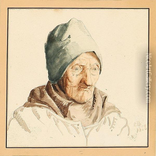 An Elderly Lady Oil Painting - Carl Bloch