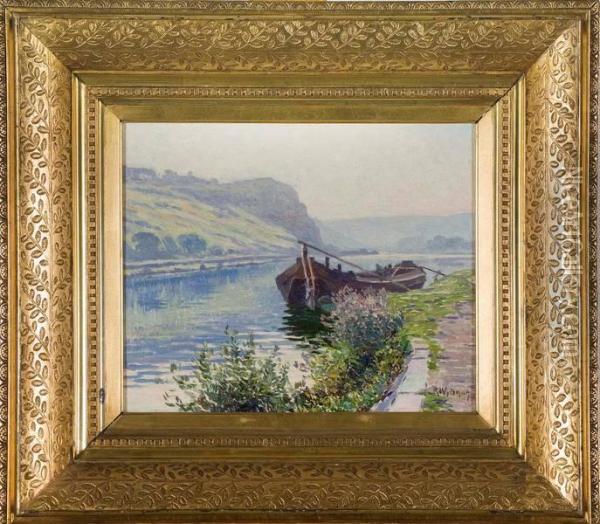 Peniche En Bord De Meuse Oil Painting - Rodolphe Paul Wytsman