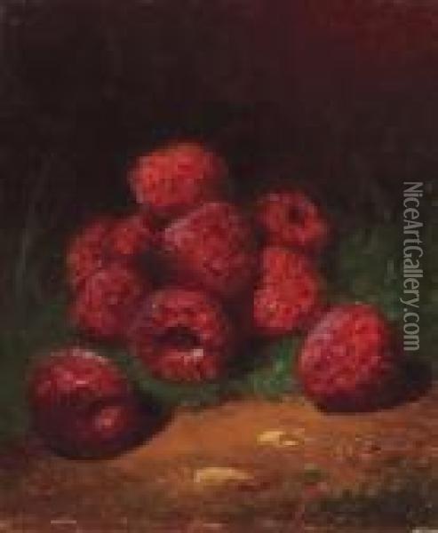 Still Life With Raspberries Oil Painting - John Williamson