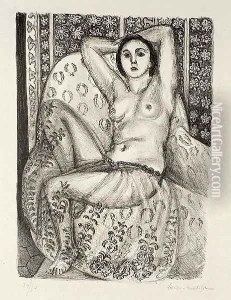 Odalisque assise à la Jupe de Tulle Oil Painting - Henri Matisse
