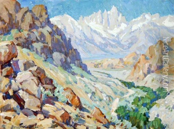 Sierra Landscape - Mt. Whitney Portal Trail Oil Painting - Benjamin Chambers Brown