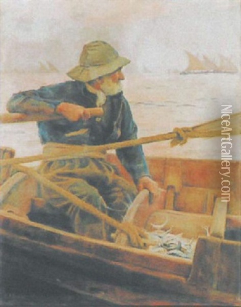 Lo Patro De La Barca Oil Painting - Dionisio Baixeras y Verdaguer