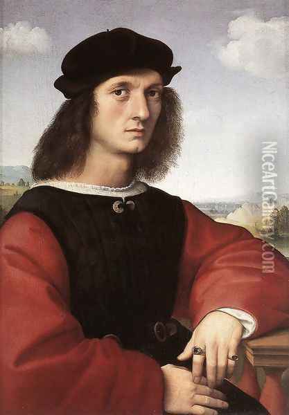 Portrait Of Agnolo Doni Oil Painting - Raphael
