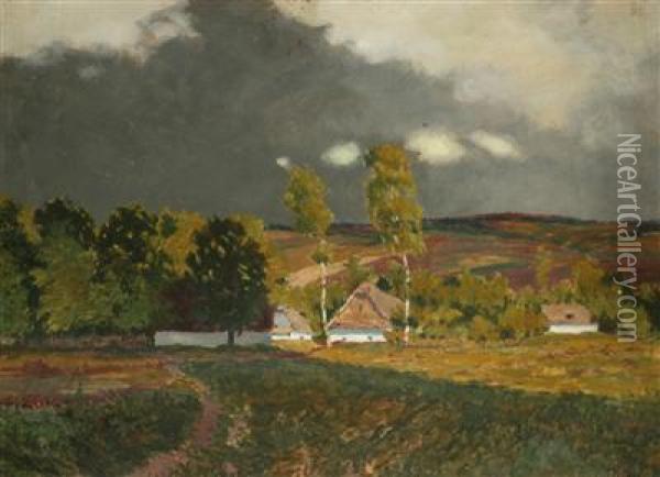 Landschaft Mit Landhauschen Oil Painting - Jan Honsa