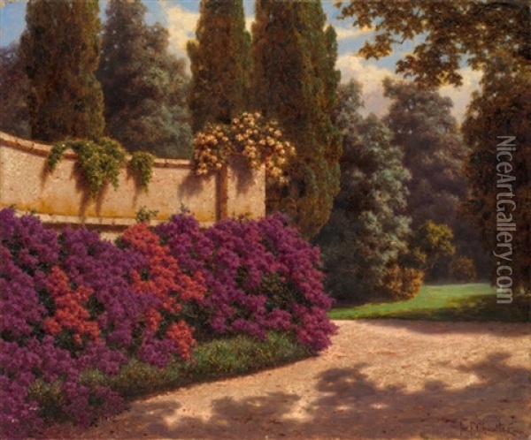 Summer Garden Oil Painting - Ivan Fedorovich Choultse