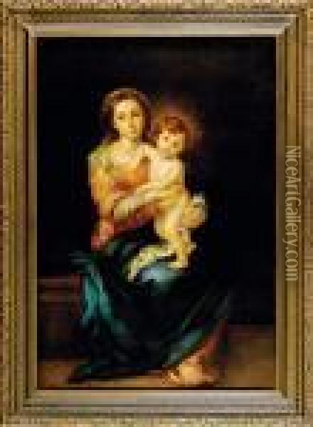 Madonna & Child Oil Painting - Bartolome Esteban Murillo