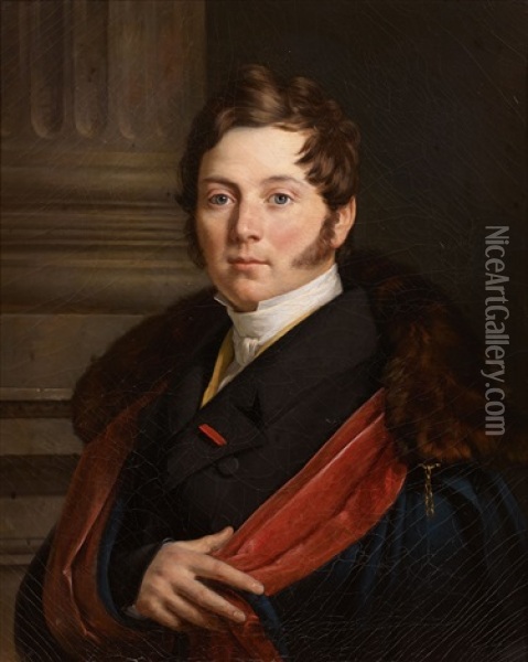 Portrait D'henri Etienne Edmond De Victurnien De Beauvau, Prince De Craon Oil Painting - Anton van Ysendyck
