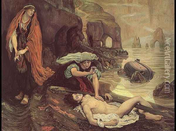 Don Juan Discovered by Haydee Oil Painting - Ford Madox Brown