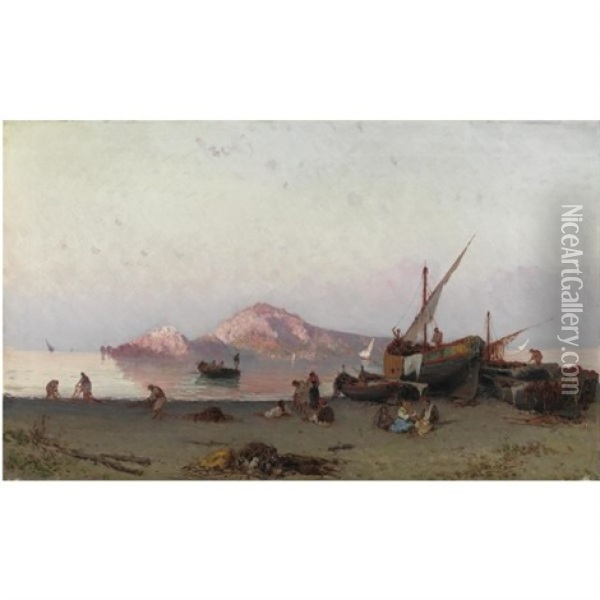 La Marina Oil Painting - Alessandro la Volpe