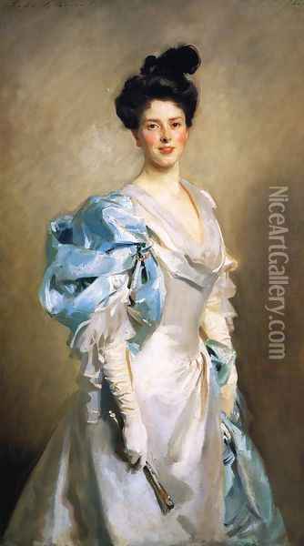 Mrs. Joseph Chamberlain Oil Painting - John Singer Sargent
