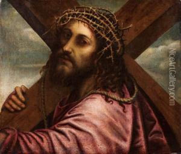 Cristo Portacroce Oil Painting - Sebastiano Del Piombo