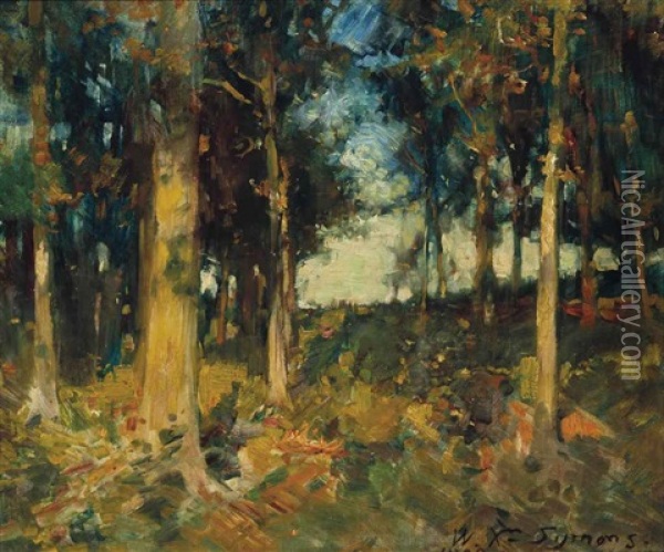The Forest Oil Painting - William Christian Symons