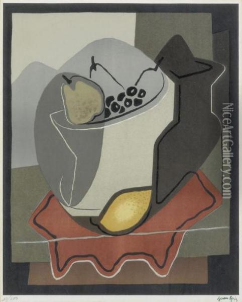 Nature Morte Aux Fruits Oil Painting - Juan Gris