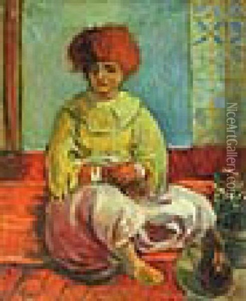 L'orientale Oil Painting - Adolphe Aizik Feder