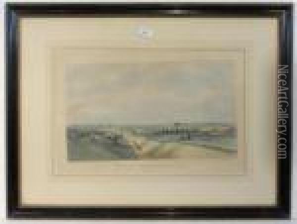 'view Of The London & Croydon Railway. Oil Painting - Edward Duncan