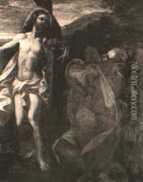 Domine, Quo Vadis? Oil Painting - Annibale Carracci
