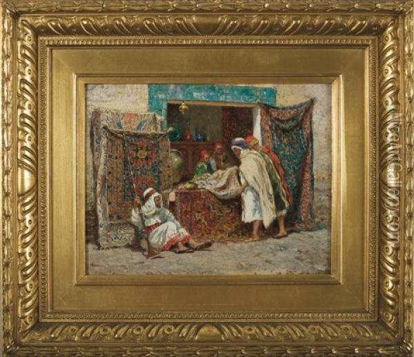 Rug Market, Algiers Oil Painting - Addison Thomas Millar