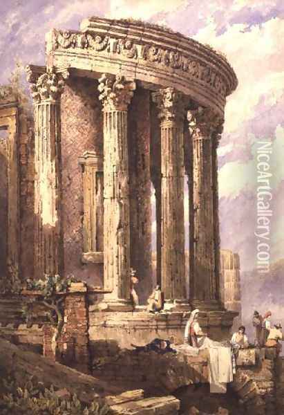Tivoli, Temple of the Sibyl Oil Painting - Samuel Prout